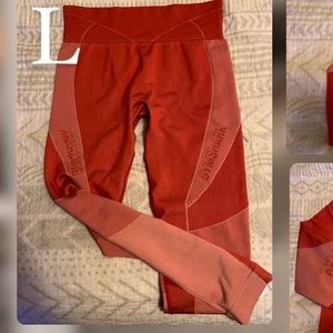 GYMSHARK Turbo Seamless Leggings in Red